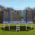 16/15/14/12ft Round Trampoline with Safety Enclosure Net
