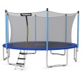 15 Feet Outdoor Bounce Trampoline with Safety Enclosure Net - Gallery View 8 of 11