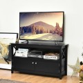 44 Inches Wooden Storage Cabinet TV Stand - Gallery View 8 of 43