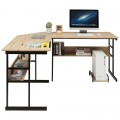 L-Shaped Computer Desk with Tiltable Tabletop - Gallery View 33 of 48