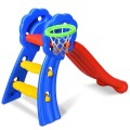 2 Step Indoors Kids Plastic Folding Slide with Basketball Hoop - Gallery View 7 of 12