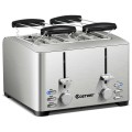 Extra-Wide Slot Stainless Steel 4 Slice Toaster - Gallery View 4 of 12