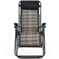 Folding Rattan Zero Gravity Lounge Chair with Removable Head Pillow - Gallery View 9 of 33