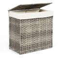 Hand-woven Foldable Rattan Laundry Basket - Gallery View 22 of 24