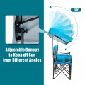 Portable Folding Camping Canopy Chairs with Cup Holder - Gallery View 12 of 35