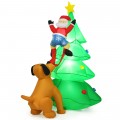 6.5 Feet Outdoor Inflatable Christmas Tree Santa Decor with LED Lights - Gallery View 3 of 10