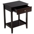Wooden Bedside Sofa Table with Sliding Drawer - Gallery View 11 of 36