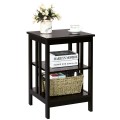 3-Tier Nightstand Sofa Side Table with Baffles and Round Corners - Gallery View 13 of 39