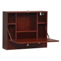 Wall Mounted Folding Laptop Desk Hideaway Storage with Drawer - Gallery View 21 of 32