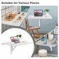Wall-Mounted Drop-Leaf Table Folding Kitchen Dining Table Desk - Gallery View 9 of 11