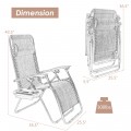 Outdoor Folding Zero Gravity Reclining Lounge Chair with Utility Tray - Gallery View 4 of 101