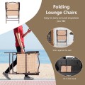 Set of 2 Patio Folding Sling Back Camping Deck Chairs - Gallery View 42 of 44