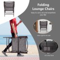 Set of 2 Patio Folding Sling Back Camping Deck Chairs - Gallery View 31 of 44