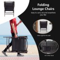 Set of 2 Patio Folding Sling Back Camping Deck Chairs - Gallery View 9 of 44