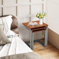 3 Pieces Multifunctional Coffee End Table Set - Gallery View 7 of 10
