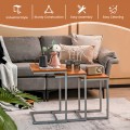 3 Pieces Multifunctional Coffee End Table Set - Gallery View 3 of 10