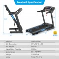 2.25 HP Folding Electric Motorized Power Treadmill Machine with LCD Display - Gallery View 4 of 12