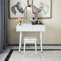 Touch Screen Vanity Makeup Table Stool Set with Lighted Mirror - Gallery View 32 of 36