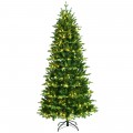 Realistic Pre-Lit Hinged Christmas Tree with Lights and Foot Switch - Gallery View 8 of 37