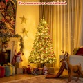 6/7/8 Feet Artificial Christmas Tree with Remote-controlled Color-changing LED Lights - Gallery View 6 of 38