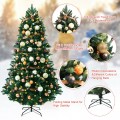 7.5 Feet Artificial Christmas Tree with Ornaments and Pre-Lit Lights - Gallery View 12 of 13