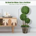 30 Inch Artificial Topiary Triple Ball Tree Indoor and Outdoor UV Protection - Gallery View 12 of 15