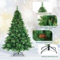 Pre-lit Hinged Christmas Tree with Glitter Tips and Pine Cones - Gallery View 11 of 36