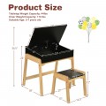 Kids Activity Table and Chair Set with Storage Space for Homeschooling - Gallery View 13 of 18