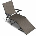 2 Pieces Patio Furniture Adjustable Pool Chaise Lounge Chair Outdoor Recliner - Gallery View 8 of 12