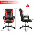 Swivel PU Leather Office Gaming Chair with Padded Armrest - Gallery View 16 of 36