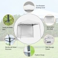 10 x 10 Feet Pop Up Tent Slant Leg Canopy with Roll-up Side Wall - Gallery View 59 of 60