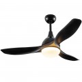 Modern 48 Inch Ceiling Fan with Dimmable LED Light and Remote Control Reversible Blades