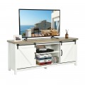 TV Stand Media Center Console Cabinet with Sliding Barn Door for TVs Up to 65 Inch - Gallery View 43 of 47