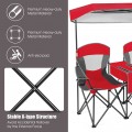 Portable Folding Camping Canopy Chairs with Cup Holder - Gallery View 29 of 35