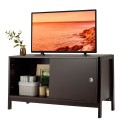 Wooden TV Stand with Sliding Doors for TVs up to 50 Inch