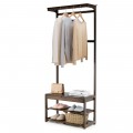 5-In-1 Bamboo Coat Rack Shoe Bench Entryway Hall Tree with Storage Box - Gallery View 4 of 12