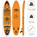 11 Feet Inflatable Stand Up Paddle Board with Backpack Aluminum Paddle Pump - Gallery View 15 of 22
