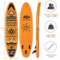 11 Feet Inflatable Stand Up Paddle Board with Backpack Aluminum Paddle Pump - Gallery View 4 of 22