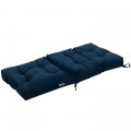 Tufted Patio High Back Chair Cushion with Non-Slip String Ties - Gallery View 10 of 81