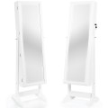 Jewelry Cabinet Stand Mirror Armoire with Large Storage Box - Gallery View 15 of 29