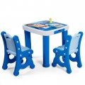 Adjustable Kids Activity Play Table and 2 Chairs Set withStorage Drawer - Gallery View 33 of 36