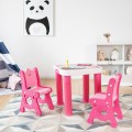 Adjustable Kids Activity Play Table and 2 Chairs Set withStorage Drawer - Gallery View 10 of 36
