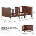 2-in-1 Convertible Toddler Bed with Guardrails