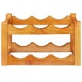 2-Tier Bar Kitchen 6-Bottle Wine Display Holder with Wooden Tabletop - Gallery View 5 of 11