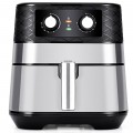 1700W 5.3 QT Electric Hot Air Fryer with Stainless steel and Non-Stick Fry Basket-Black - Gallery View 5 of 12