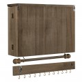 Vintage Wood Wall Mounted Jewelry Organizer with Barn Door - Gallery View 9 of 11
