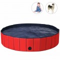 63" Foldable Leakproof Dog Pet Pool Bathing Tub Kiddie Pool for Dogs Cats and Kids - Gallery View 16 of 24