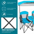 Portable Folding Camping Canopy Chairs with Cup Holder - Gallery View 5 of 35