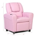 Children's PU Leather Recliner Chair with Front Footrest - Gallery View 23 of 62