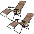 2 Pieces Folding Lounge Chair with Zero Gravity - Gallery View 23 of 55
